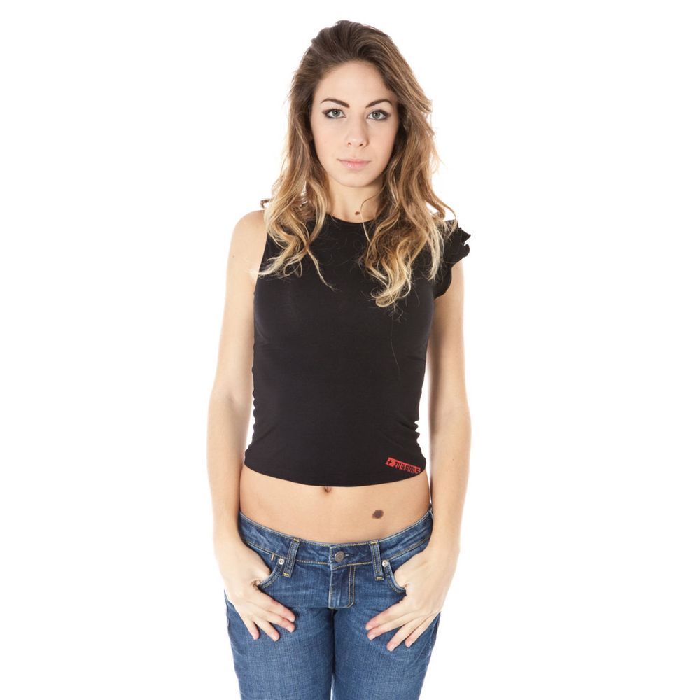 Black Lycra Tops & T-Shirt - SEHABRANDS