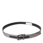 Dolce & Gabbana Multicolor Embellished Silver Metal Buckle Belt