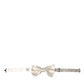 Dolce & Gabbana Off White Silk Adjustable Neck Men Bow Tie