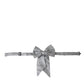 Dolce & Gabbana Silver Ribbon Silk Adjustable Neck Men Bow Tie