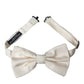 Dolce & Gabbana Off White Silk Adjustable Neck Men Bow Tie