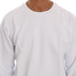 Elegant White Crewneck Cotton Sweater - SEHABRANDS