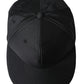 Dolce & Gabbana Black Silk Cotton Logo Baseball Hat Men