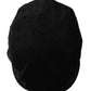 Dolce & Gabbana Black Corduroy Crown Newsboy Hat Men