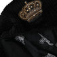 Dolce & Gabbana Black Corduroy Crown Newsboy Hat Men