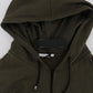 Elegant Green Full Zip Hooded Sweater - SEHABRANDS