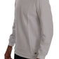 Elegant White Cotton Hooded Sweater - SEHABRANDS