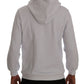 Elegant White Cotton Hooded Sweater - SEHABRANDS