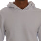 Elegant White Cotton Hooded Sweater - SEHABRANDS