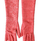 Dolce & Gabbana Pink Lurex Fantasia Mid Arm Length Gloves