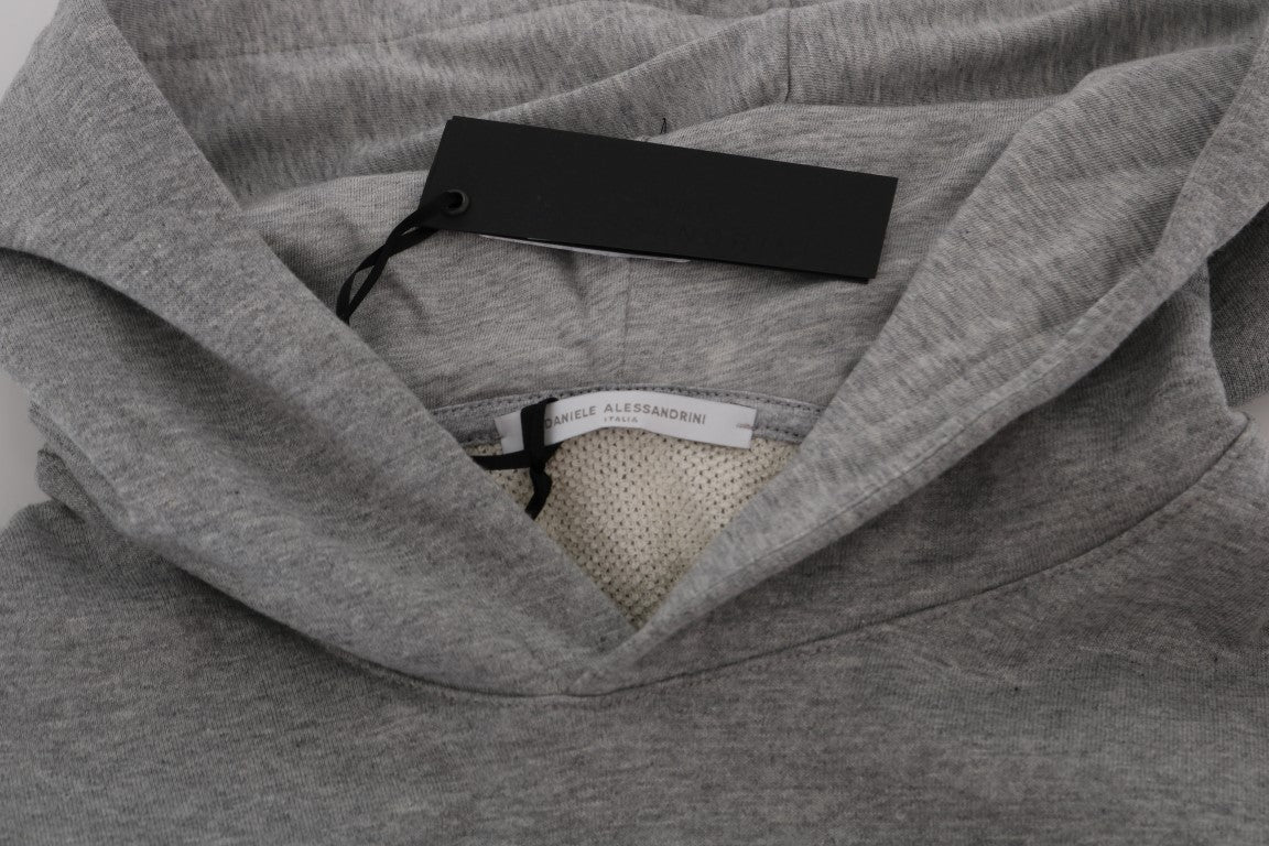 Sophisticated Gray Cotton Hooded Sweater - SEHABRANDS