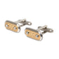 Dolce & Gabbana Silver Gold Plated Metal Brass Pin Cufflinks