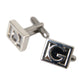 Dolce & Gabbana Silver Plated Metal Brass DG Logo Pin Cufflinks