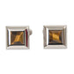 Dolce & Gabbana Silver Plated Brass Pin Crystal Cufflinks