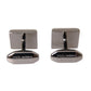 Dolce & Gabbana Silver Plated Brass Pin Crystal Cufflinks