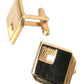 Dolce & Gabbana Gold Plated Metal Brass Square Pin Cufflinks