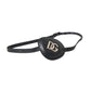 Dolce & Gabbana Black Calfskin Leather Metal DG Logo Eye Patch