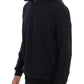 Elegant Black Cotton Hooded Sweater - SEHABRANDS