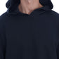 Elegant Black Cotton Hooded Sweater - SEHABRANDS