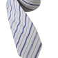 Dolce & Gabbana White Blue Stripes Silk Adjustable Tie