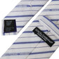 Dolce & Gabbana White Blue Stripes Silk Adjustable Tie