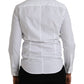 Dolce & Gabbana White Cotton Long Sleeve Dress MARTINI Shirt