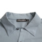 Dolce & Gabbana Light Blue Logo Cotton Collared Polo T-shirt