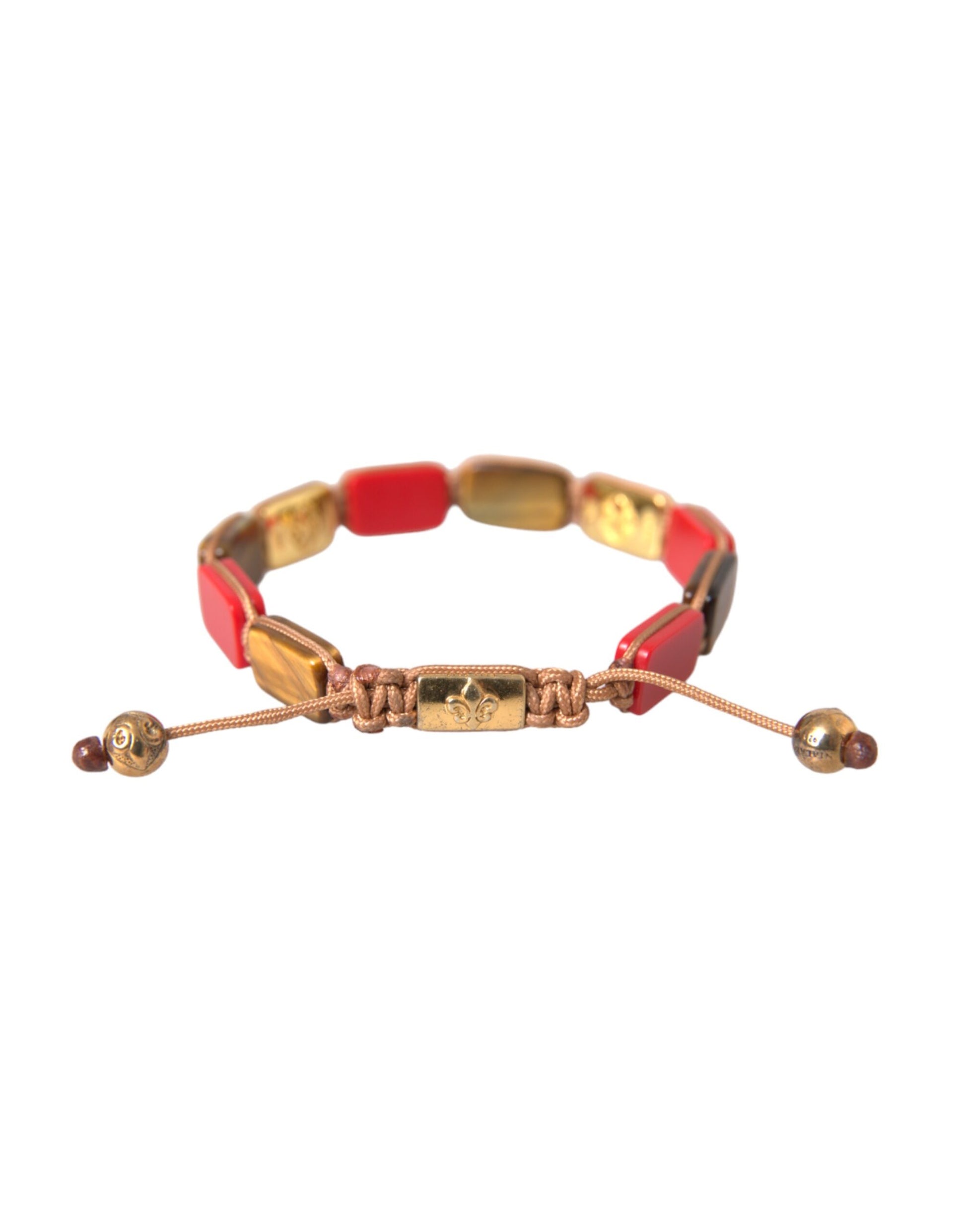 CZ Tiger Eye Red Coral 925 Silver Men Bracelet - SEHABRANDS