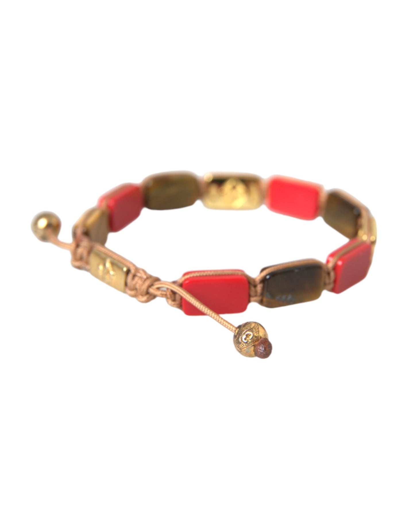 CZ Tiger Eye Red Coral 925 Silver Men Bracelet - SEHABRANDS