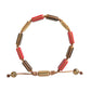 CZ Tiger Eye Red Coral 925 Silver Men Bracelet - SEHABRANDS