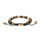 CZ Ball Tiger Eye Stone Copper Beaded Men Bracelet - SEHABRANDS