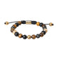 CZ Ball Tiger Eye Stone Copper Beaded Men Bracelet - SEHABRANDS