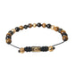 CZ Ball Tiger Eye Stone Copper Beaded Men Bracelet - SEHABRANDS