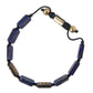 Flat Bead Blue Lapis White CZ 925 Bracelet Mens - SEHABRANDS