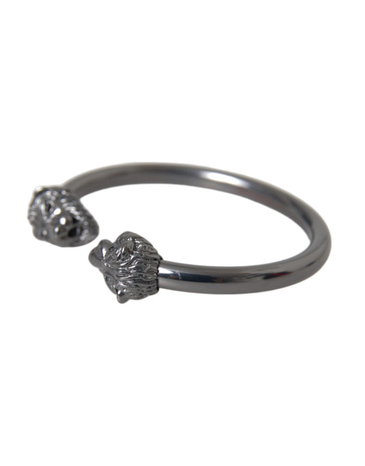 Black Rhodium Lion Bangle Bracelet Women - SEHABRANDS