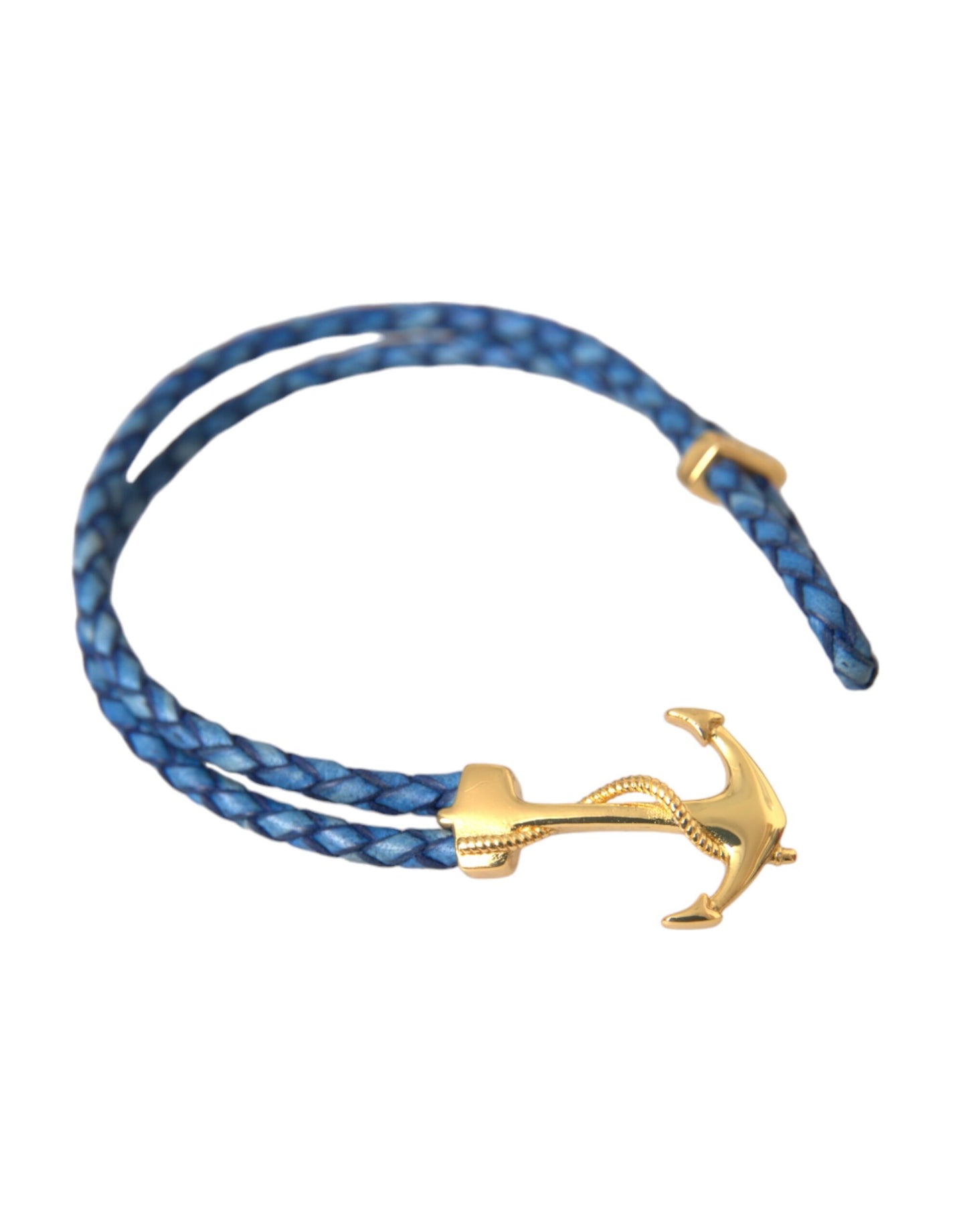 Blue Gold Anchor 925 Silver Charm Bracelet Mens - SEHABRANDS