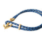 Blue Gold Anchor 925 Silver Charm Bracelet Mens - SEHABRANDS