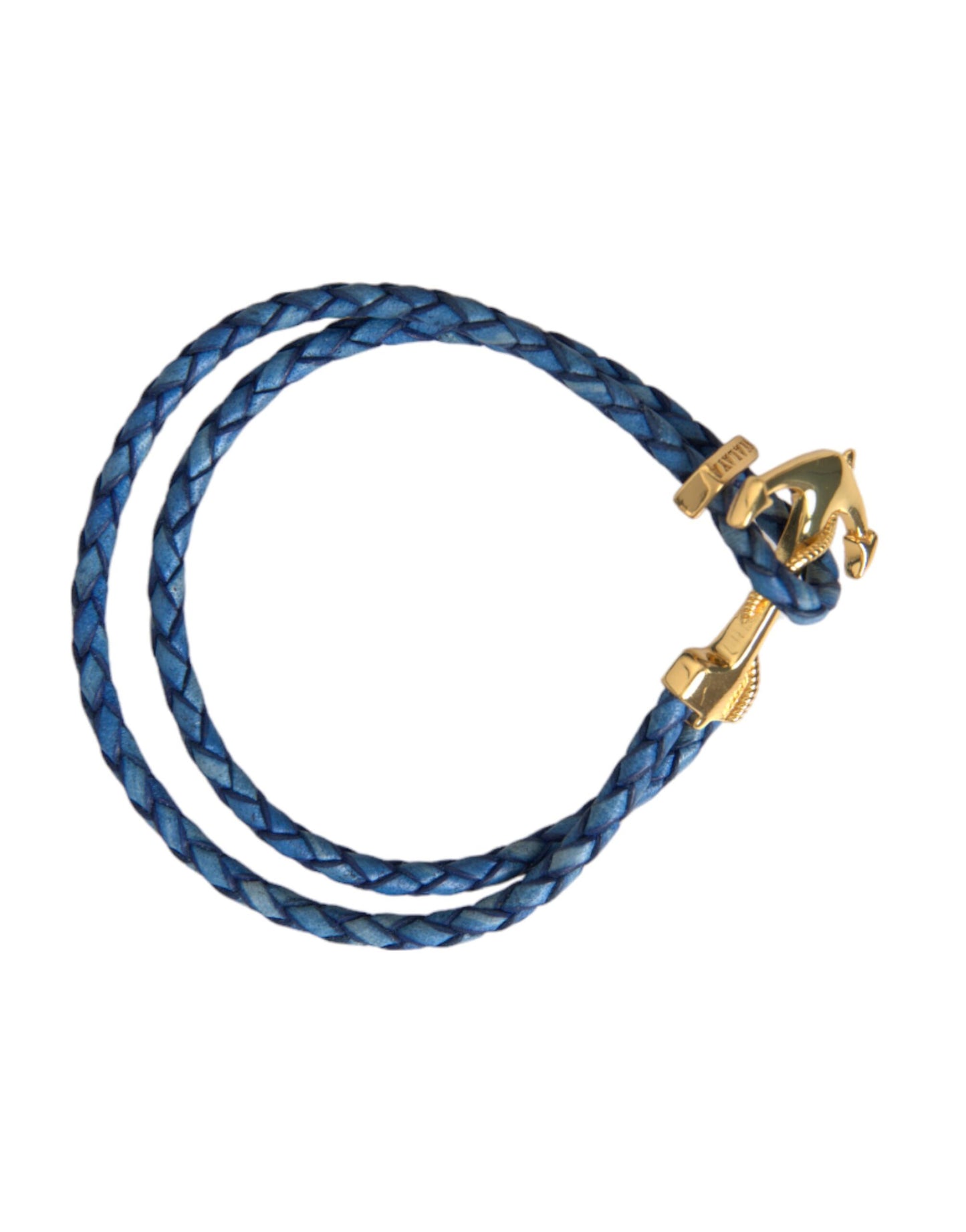 Blue Gold Anchor 925 Silver Charm Bracelet Mens - SEHABRANDS