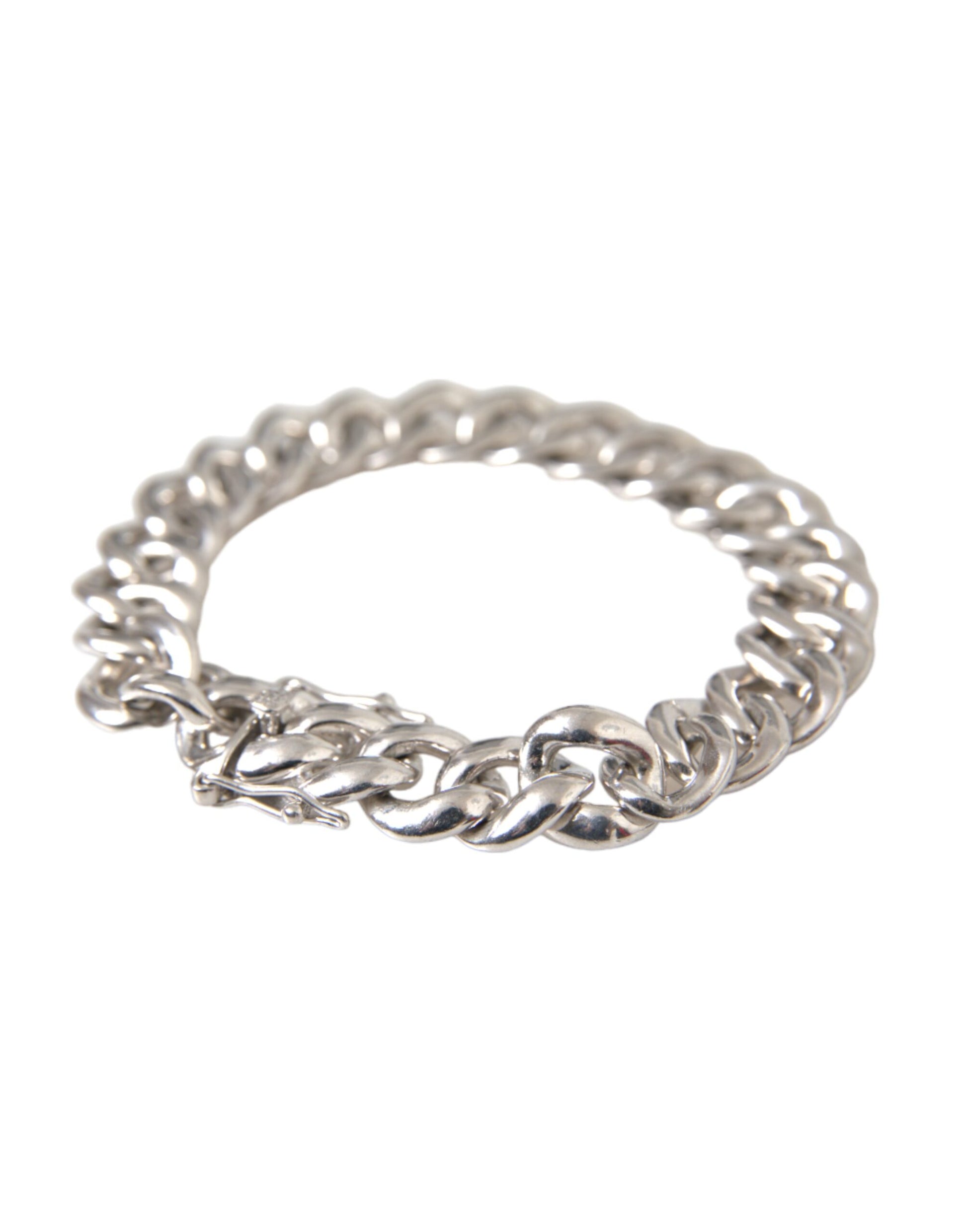 Solid Heavy Curb Link 925 Sterling Silver Bracelet Men - SEHABRANDS