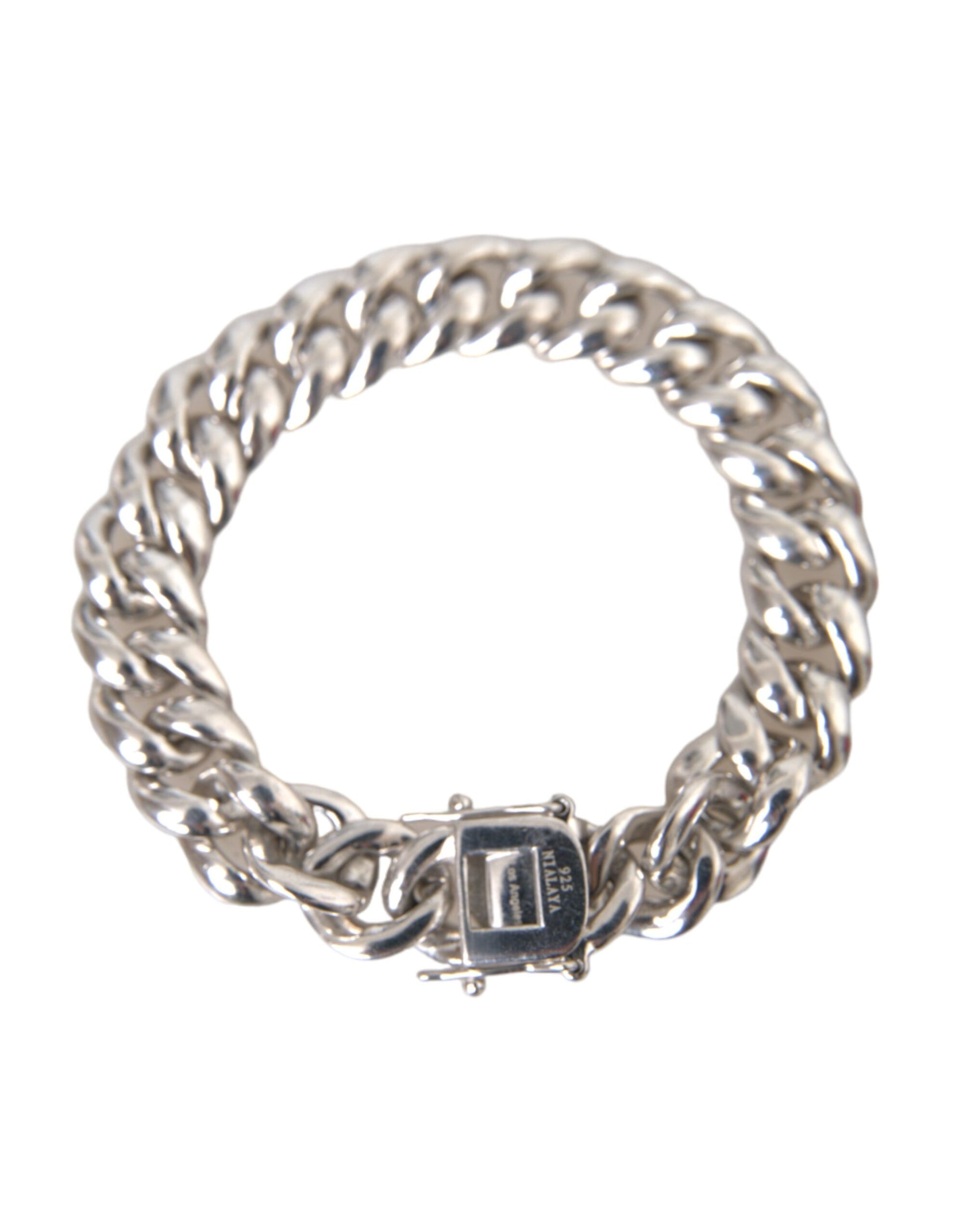 Solid Heavy Curb Link 925 Sterling Silver Bracelet Men - SEHABRANDS