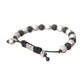 CZ Crystal Ball Black White Beaded Bracelet - SEHABRANDS