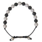 CZ Crystal Ball Black White Beaded Bracelet - SEHABRANDS