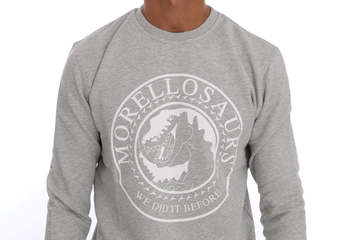 Chic Morellosaurs Crewneck Cotton Sweater - SEHABRANDS