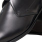 Dolce & Gabbana Black Leather Derby Formal Dress Men Shoes