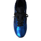 Dolce & Gabbana Blue Black Calf Hair Leather Sneakers Shoes