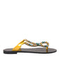 Dolce & Gabbana Multicolor Crystal Sandals Flip Flops Shoes