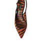 Dolce & Gabbana Black Orange Zebra Leather Slingbacks Shoes