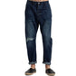 Blue Cotton Men's Jeans - SEHABRANDS