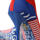 Dolce & Gabbana Red Blue Stretch Sock Style Ankle Boots Logo Shoes