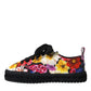 Dolce & Gabbana Multicolor Canvas Floral Espadrilles Sneakers Shoes